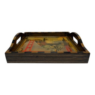 Annie Modica for Gump's Lacquered Tray, Signed For Sale
