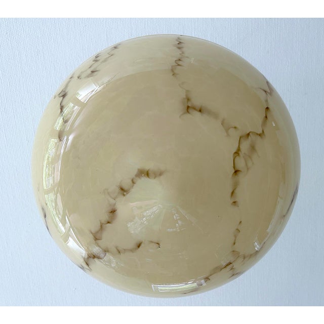 Art Deco Ivory Glass Pendant Light, 1950s For Sale - Image 13 of 18