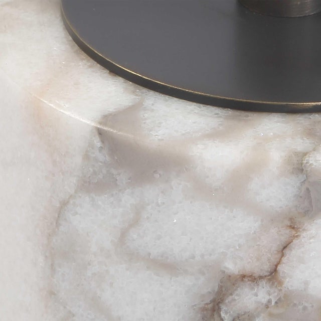 Brunson White Marble Drink Table For Sale In Chicago - Image 6 of 6