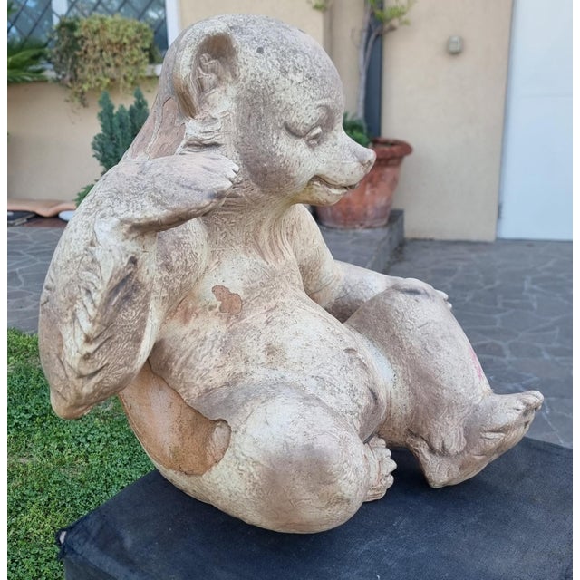 Terracotta Teddy Bear from Heissner, 1910 For Sale - Image 9 of 10