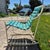 1960s 1960s Samsonite Aluminum Rocking Chair With Original Retro Floral Vinyl - Fair Condition For Sale - Image 5 of 9