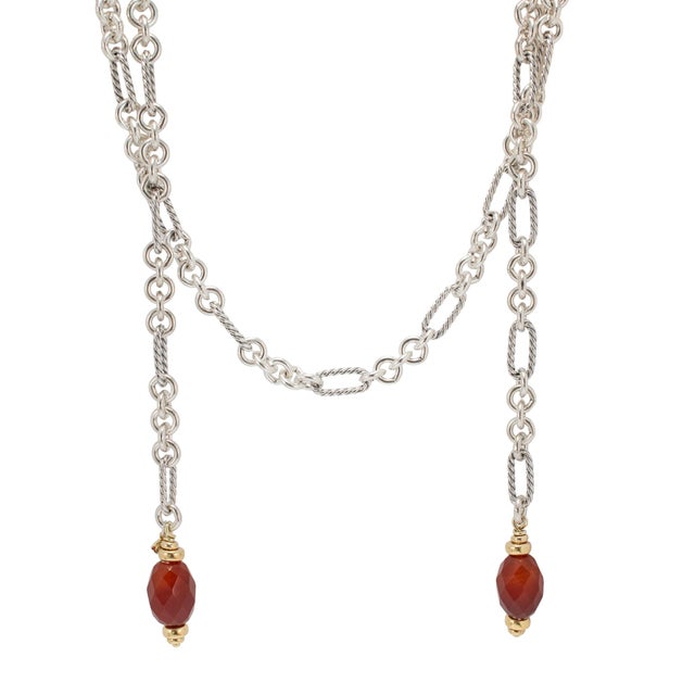 Brand: David Yurman Gender: Ladies Metal Type: 18K Yellow Gold Length: 36.00 inches Width: 1.90 mm Weight: 94.62 grams...