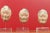 Chinese Chinese Han Dynasty Terracotta Heads with Original Paint on Lucite - Set of 5 For Sale - Image 3 of 13