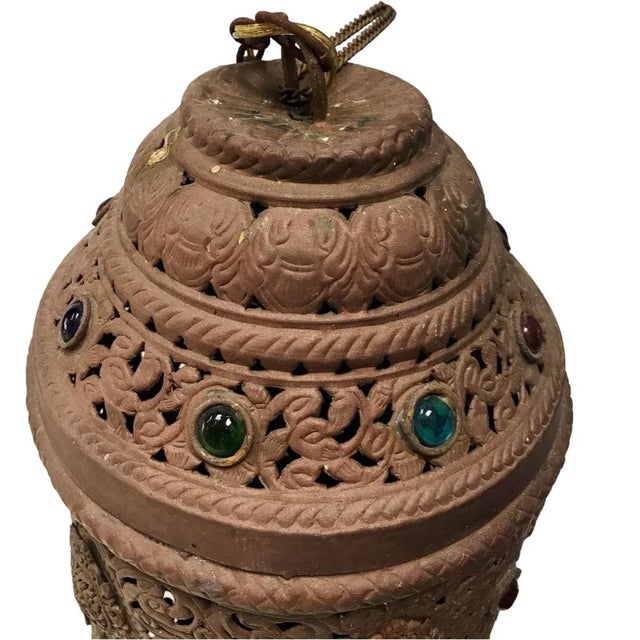 Moroccan Vintage Moroccan Moorish Pendant Lantern Chandelier – Alberto Pinto Style Ceiling Light For Sale - Image 3 of 11