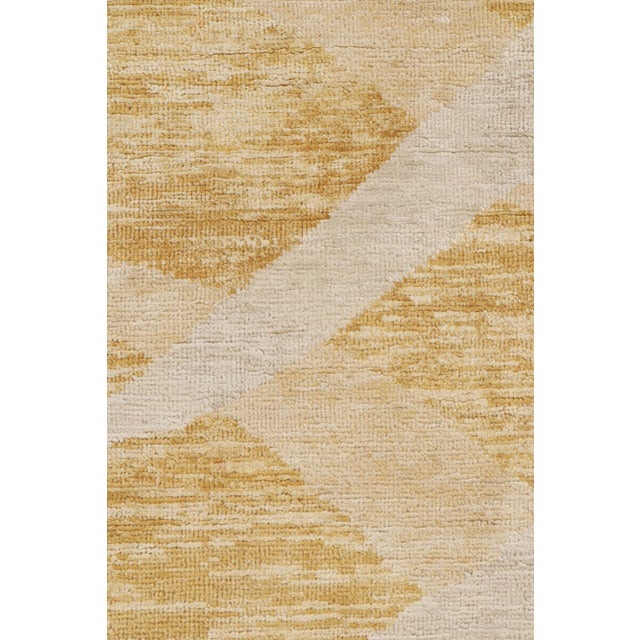 2010s Rug & Kilim’s Scandinavian Style Rug in Beige and Gray, With Geometric Patterns For Sale - Image 5 of 7