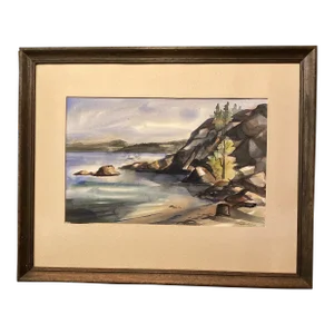 Vintage Lake Tahoe Watercolor by Northern California Artist Jan Miskulin