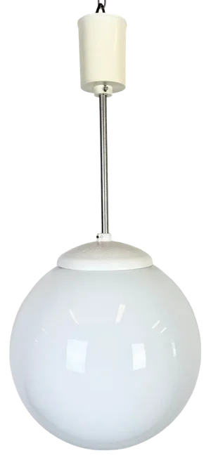 Vintage Chandelier with Milk Glass from Elektrosvit, 1960s