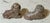 An exceptional, beautifully matched pair of vintage hand-carved soapstone tiger figurines, functioning traditionally as...