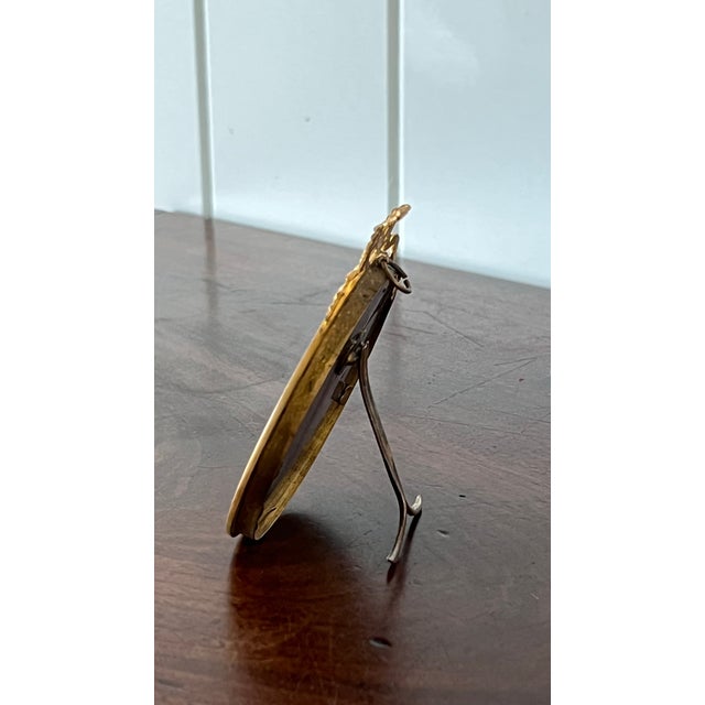 Late 19th Century Late 19th Century French Brass Tabletop Frame With Bow For Sale - Image 5 of 5