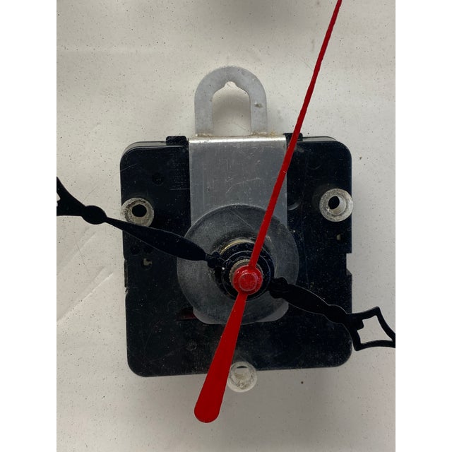 Large Vintage Lucite Starburst Wall Clock For Sale - Image 13 of 16