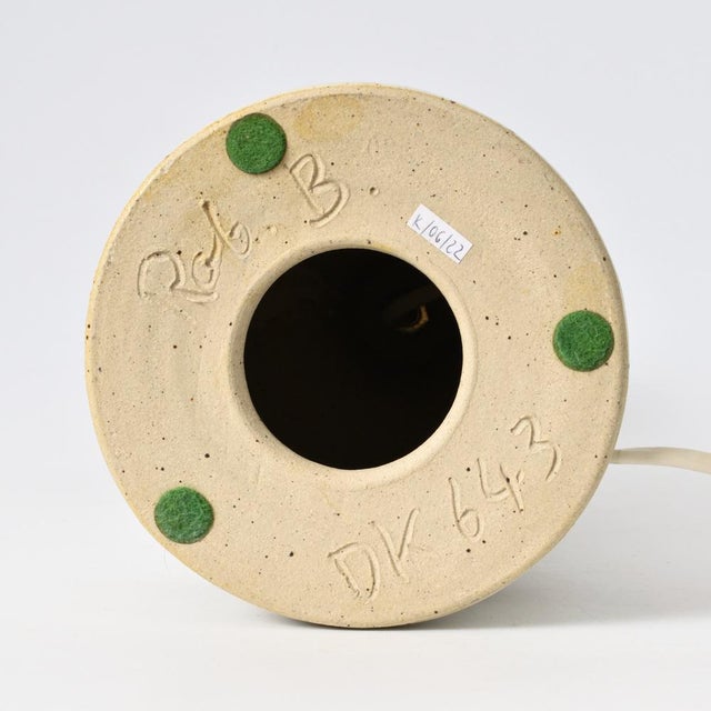 Danish Pottery Table Lamp by Robert Bentsen, 1960s For Sale - Image 6 of 9