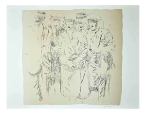 Pino Reggiani, Behind the Boss, Original Lithograph, 1970s