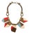 Modernist Necklace Lela Rose Wood Resin Colorblock Collar Bib For Sale