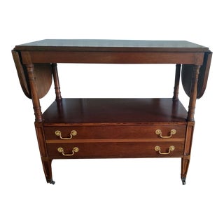 Morganton Mahogany Rolling Buffet/Serving Cart For Sale