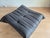 Textile Togo Sofa with Pouf in Black Leather by Michel Ducaroy for Ligne Roset, Set of 2 For Sale - Image 7 of 12