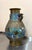 1920s enameled brass Japanese champleve / cloisonne handled vase. Some patina to metal throughout as shown. Otherwise...