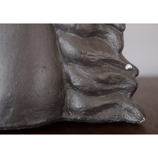 Large Vintage Dark Brown Ceramic Horse Head Sculpture For Sale - Image 13 of 14