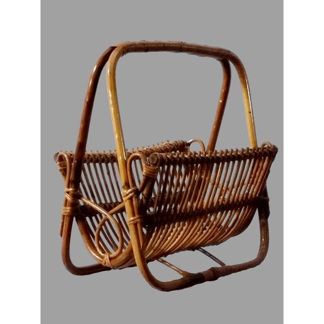 Bamboo Magazine Rack, Italy, 1960 For Sale - Image 6 of 10