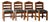 Set of 4 1960s Brutalist Oak Dining Chairs For Sale