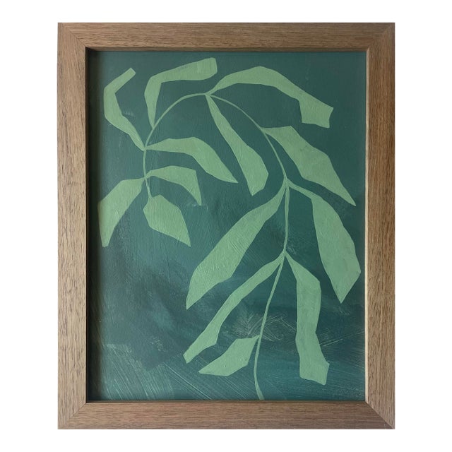 2026 "Felci" Abstract Botanical Painting on Cotton Paper by Artist r.k. Red For Sale