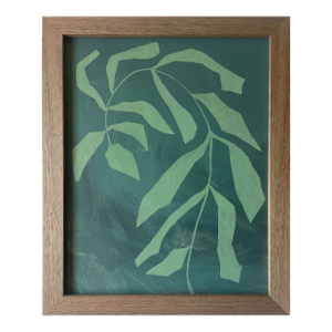 2026 "Felci" Abstract Botanical Painting on Cotton Paper by Artist r.k. Red
