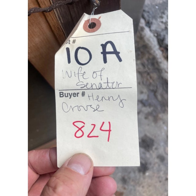 Paint Antique Folk Art Lady Senator Henry Crouse Wife Woman Portrait Oil Painting Art For Sale - Image 7 of 13