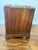 Brown Art Deco Wood Vanity Bench With William Morris Golden Lily Upholstery For Sale - Image 8 of 12