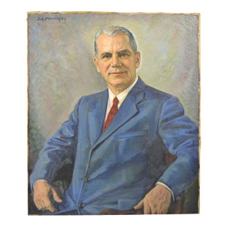 Joseph Margulies Portrait Painting Signed For Sale