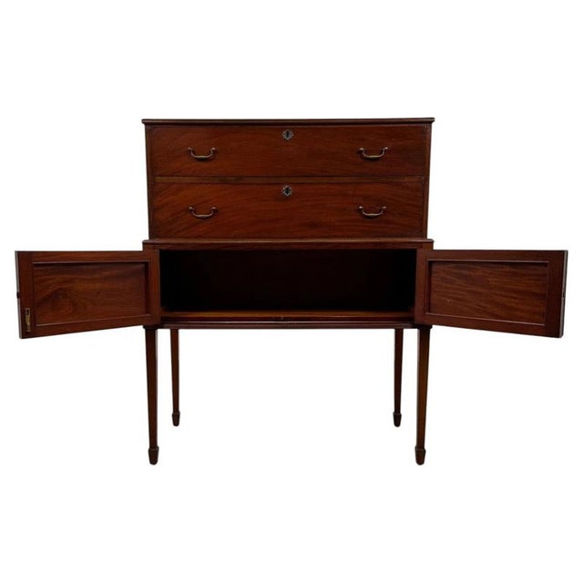 Antique English Mahogany Cabinet, 1900s For Sale - Image 6 of 13