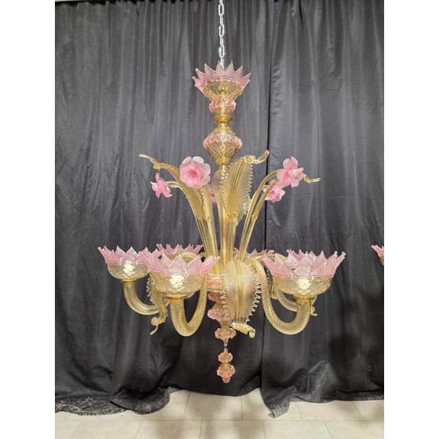 Murano Glass Chandeliers, 1980s, Set of 2 For Sale - Image 14 of 15