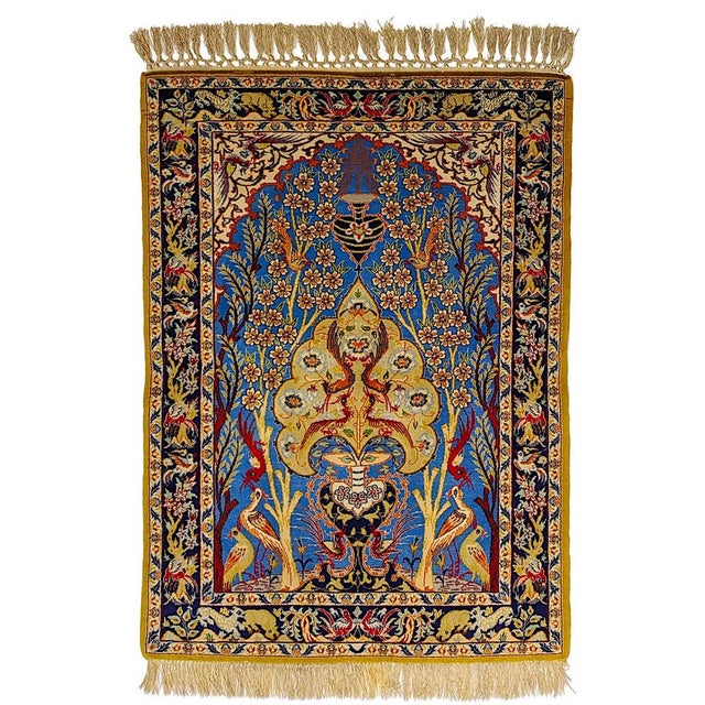 A couple of ISFAhan of very extraordinary quality, with exceptionally fine tissue, to express a pattern of great...