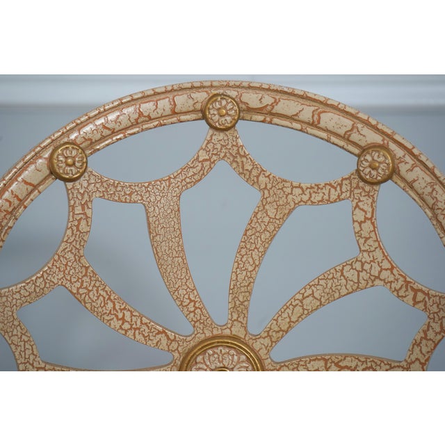 1990s Set of 4 Ello Web Back Crackle Finish Armchairs For Sale - Image 5 of 18