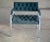 Beautiful 1960s Harvey Probber style modern lounge chair in chromed steel with seat arm and back rests in tufted teal...