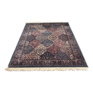 5ft 7in × 7ft 9in Vintage Multicolor Panel Area Rug. For Sale