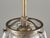 Traditional Vintage Clear Holophane Style Glass Brass Pole Pendant Light For Sale - Image 3 of 5