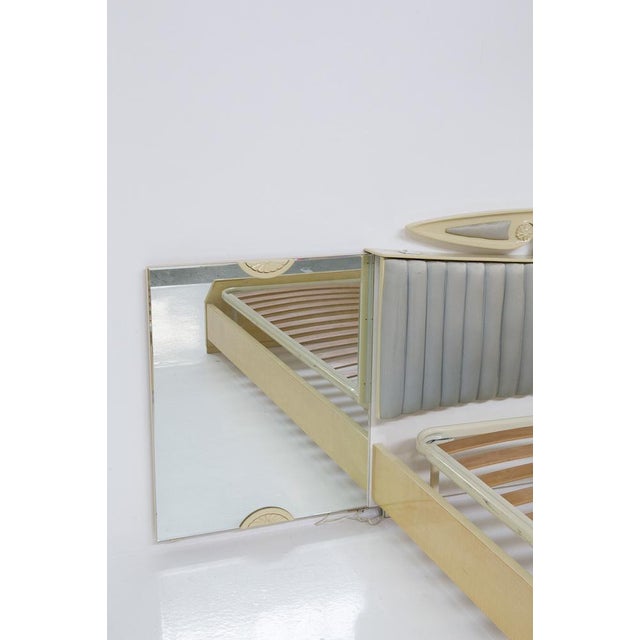 Blue Italian Bed by Giovanni Gariboldi for Gina Lollobrigida, 1950s For Sale - Image 8 of 16