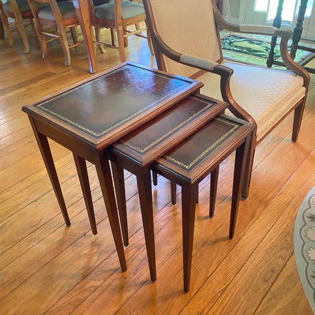 Edwardian Style Nesting Tables by Hekman - Set of 3 For Sale - Image 10 of 18