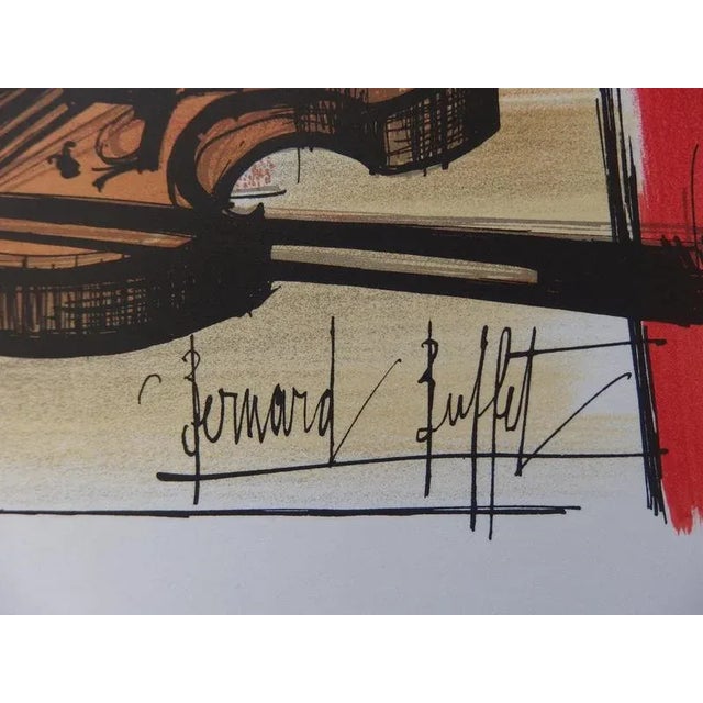 Modern Bernard Buffet, Still Life with Violin, Lithograph For Sale - Image 3 of 5