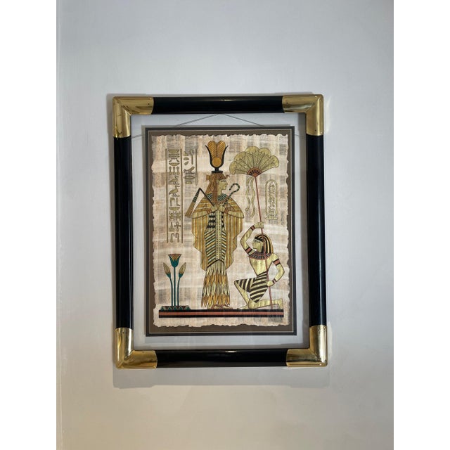 1930s Egyptian Paintings - Set of 2 For Sale - Image 4 of 6