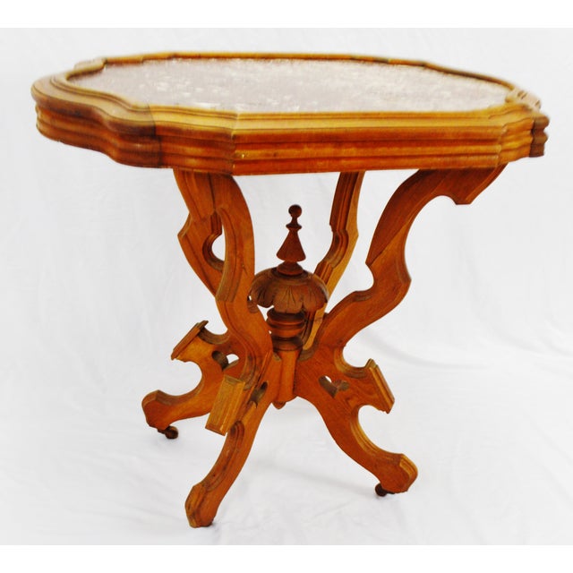 Antique Victorian Eastlake Style Marble Top Table Chairish