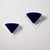 A true Italian postmodern piece from the 1980s. Set of two wall fixtures with blue glass shades, produced by Vistosi. with...