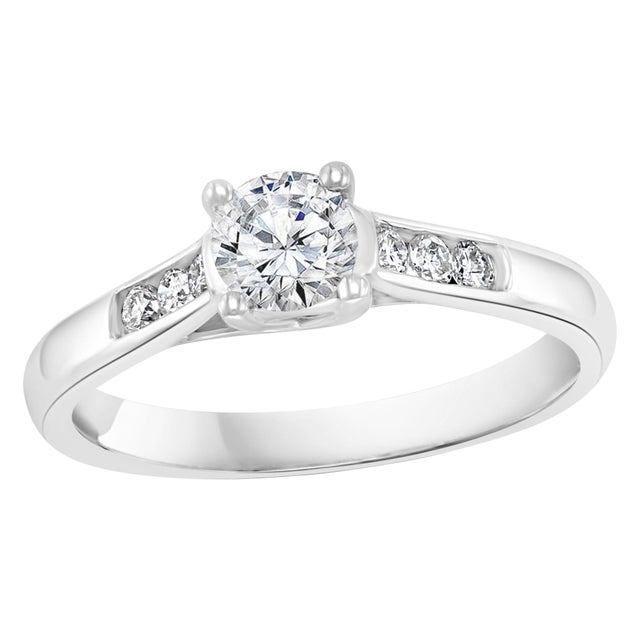 0.75 Carat Diamond Traditional Ring/Band 14 Karat White Gold For Sale - Image 15 of 18