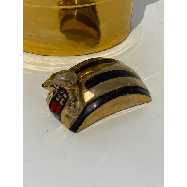Tutankhamun Decanter Italian Ceramic 1970s For Sale - Image 12 of 15