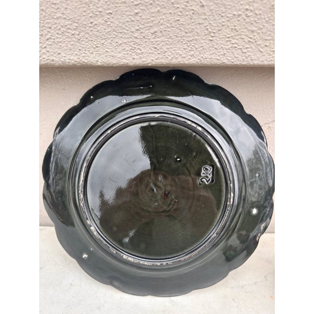 French Country French Majolica Plate Circa 1890 For Sale - Image 3 of 3