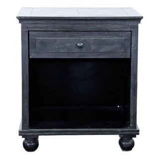 Restoration Hardware One Drawer Nightstand With Shelf For Sale