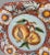 Italian Late 20th Century Italian Majolica Hand Painted Floral Pomegranate Platter Wall Hanging #2 For Sale - Image 3 of 6