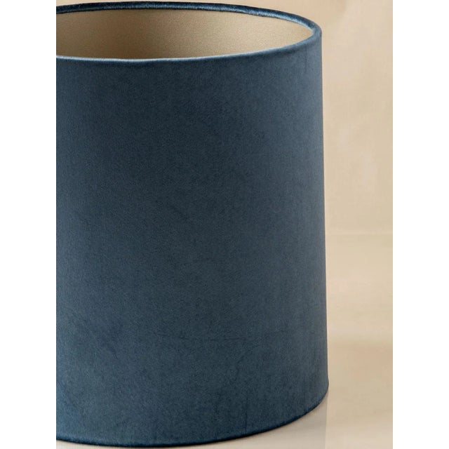 Metal Antique Hand-Painted Delft Ceramic Table Lamp in French Faience with New Shade For Sale - Image 7 of 11