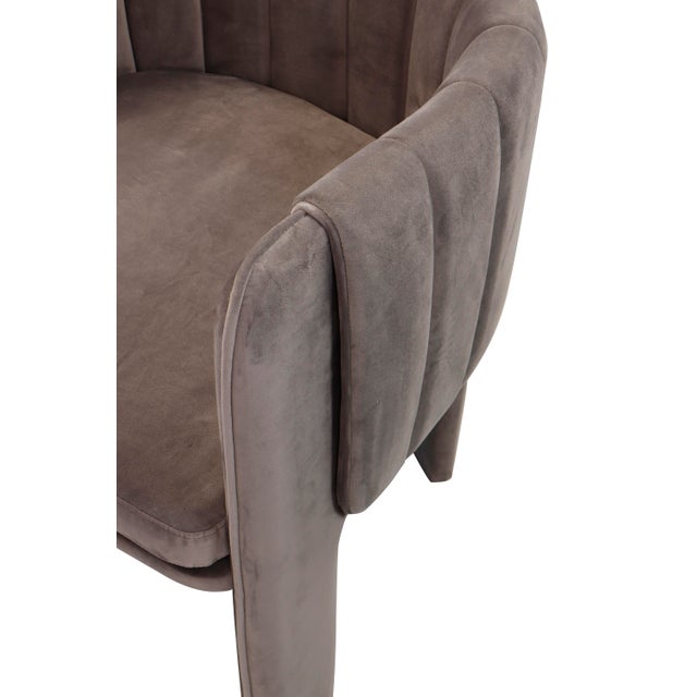 Set of 6 Olivia Gray Dining Chairs For Sale - Image 10 of 12