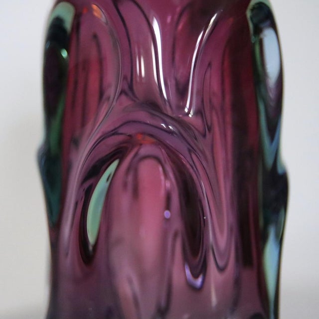 Glass Vase by Jan Beranek for Skrdlovice, 1960s For Sale - Image 4 of 6