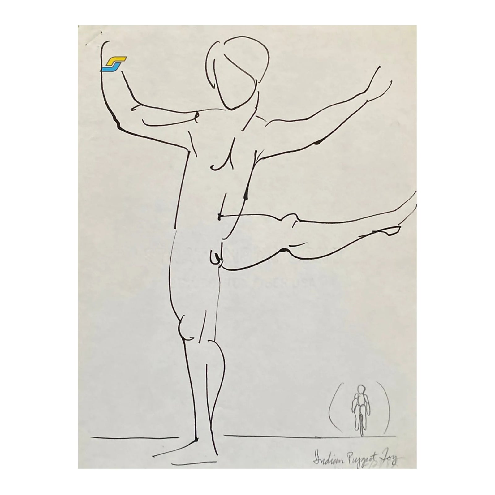 1982 James Bone Dancer Drawing | Chairish